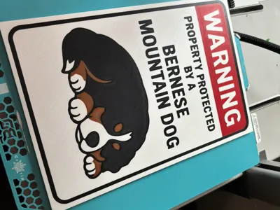 Property Protected By A Bernese Mountain Dog Sign