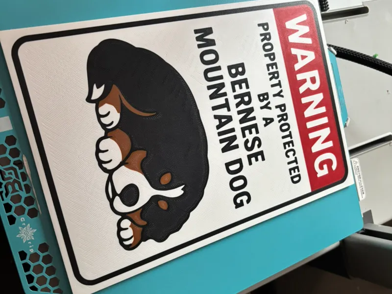 Property Protected By A Bernese Mountain Dog Sign