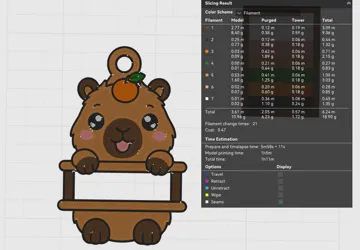 Accesorio para sujetar ligas de cabello: Capybara Hair Tie Holder Keychain — vista de referencia 3