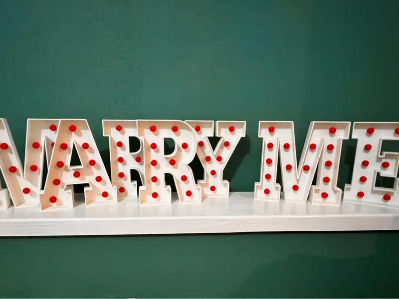 Marry Me 3D letters