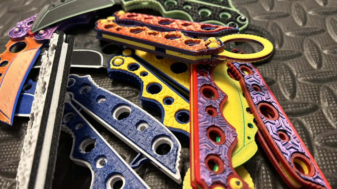 Karambit X Balisong Butterfly Knife Fidget Trainer view 4