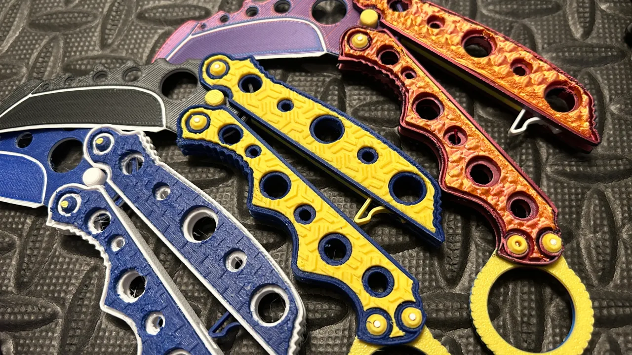 Karambit X Balisong Butterfly Knife Fidget Trainer view 3