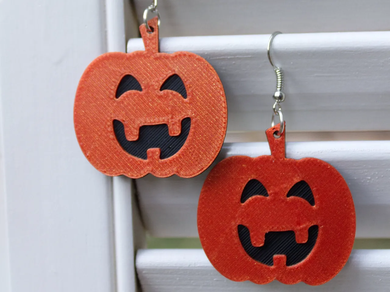 Cute Halloween Pumpkin Earrings view 3