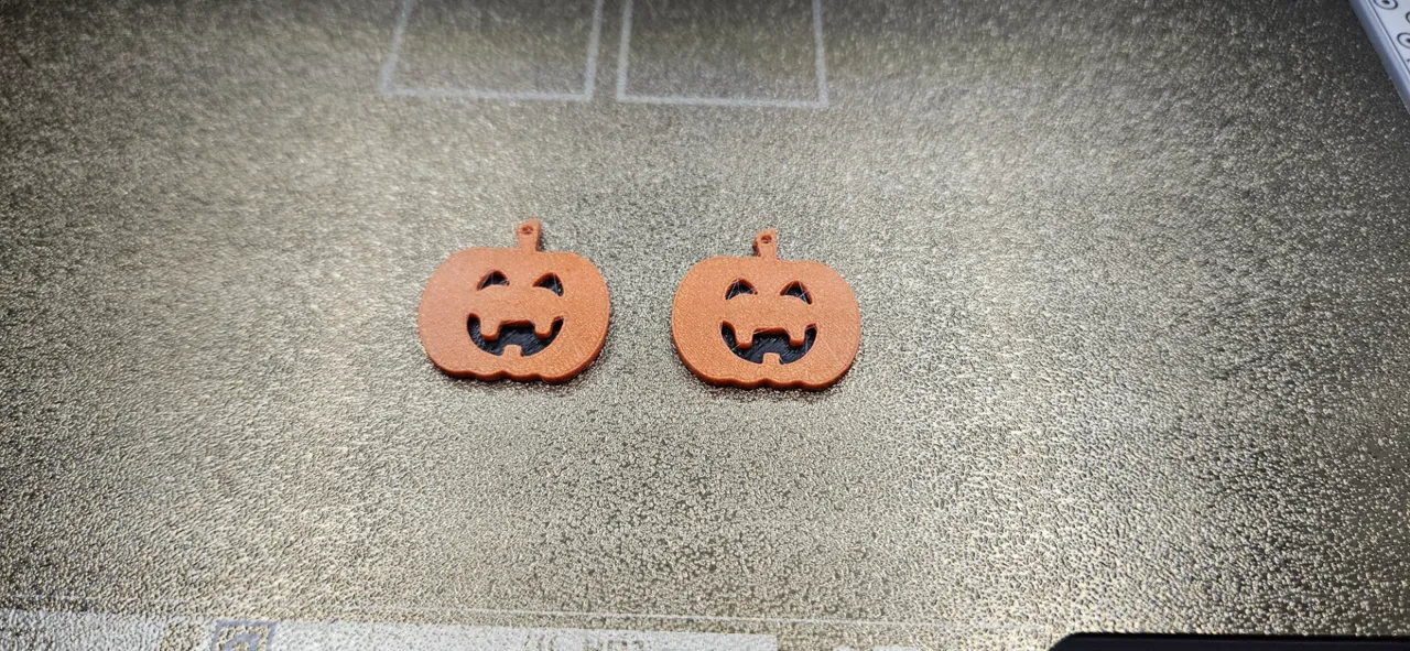 Cute Halloween Pumpkin Earrings view 2