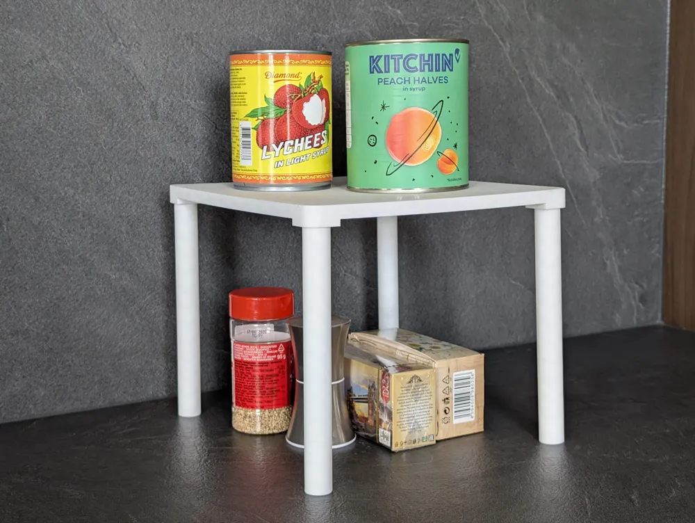 Pantry Shelf - Space Saving Cabinet Riser Storage - Free 3D Print Model ...