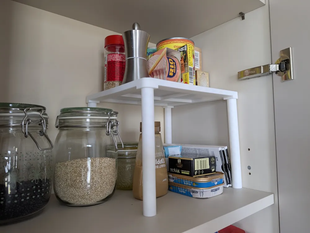 Pantry Shelf - Space Saving Cabinet Riser Storage - Free 3D Print Model ...