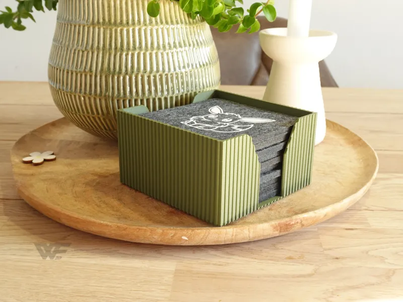 Coaster Box – 10x10 cm Felt Coasters