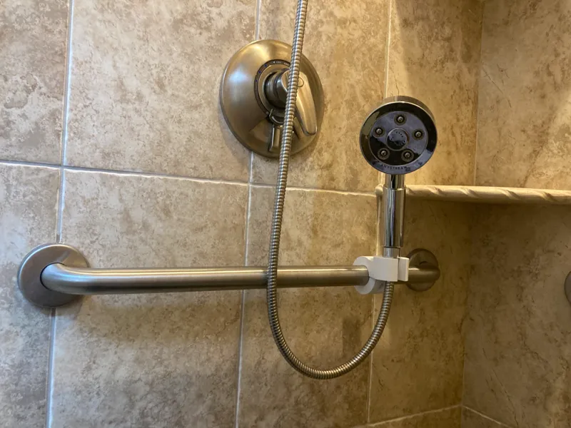 Handicap Grab Bar Shower Head Mount
