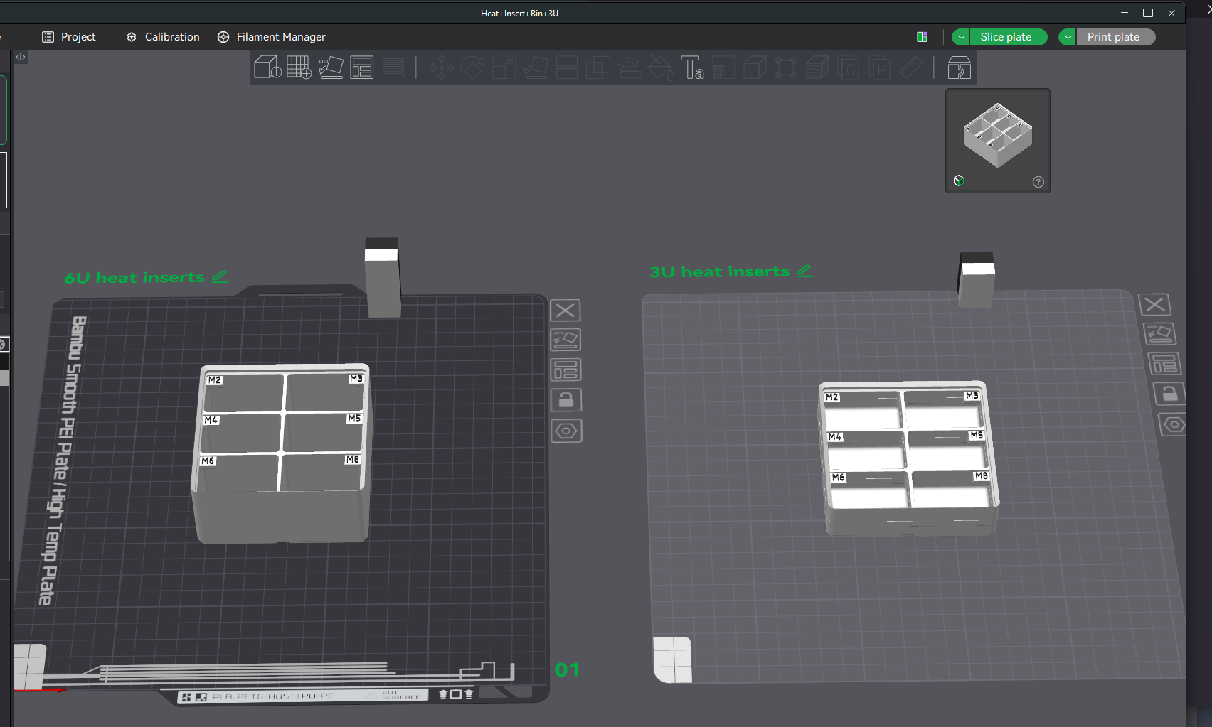 Miniatura 7 do modelo 3D Gridfinity Heat Insert / Small Objects Bin