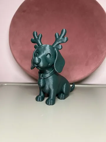 Modelo para impresión 3D: Dachshund Reindeer — vista de referencia 2