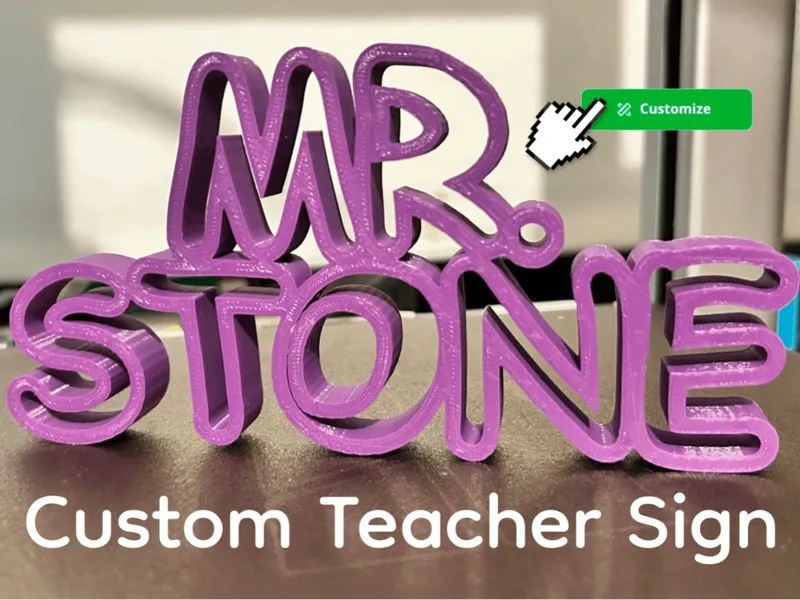 Custom Teacher Sign [OPENSCAD]
