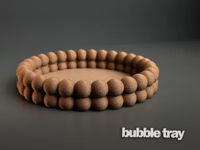 Bubble Tray – Stylish Decorative Bowl with Fuzzy Skin