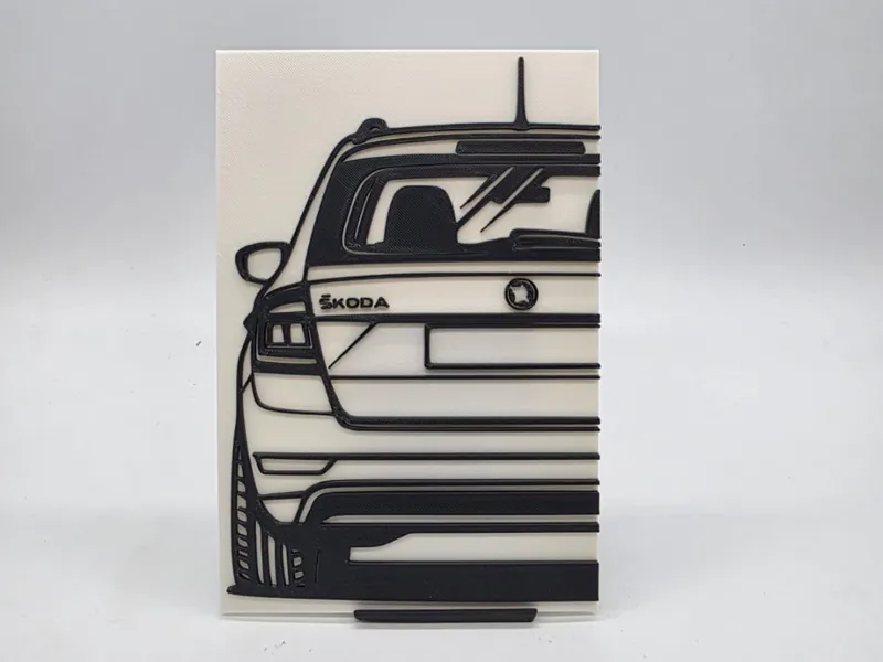 2D Wall Art Skoda Fabia Kombi 2015