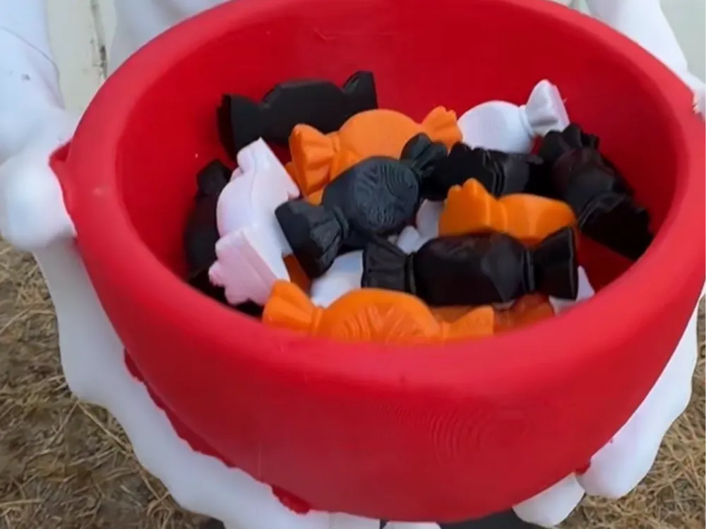 Llavero: Wrapped candy pieces - Halloween. Referencia del modelo original.