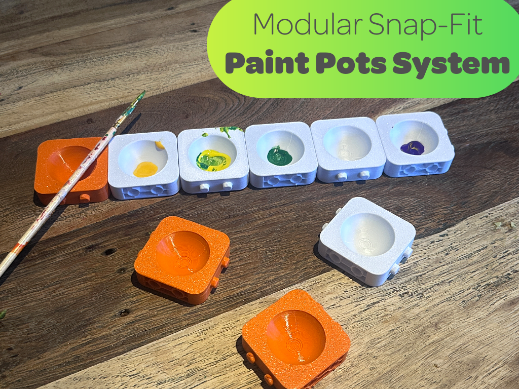 Modular Paint Pots - Snap-Fit Cups