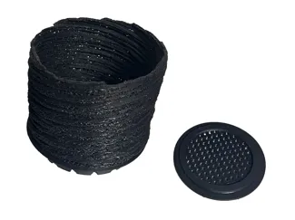 Twisted Mesh Pot-捻りジャイロイド鉢-