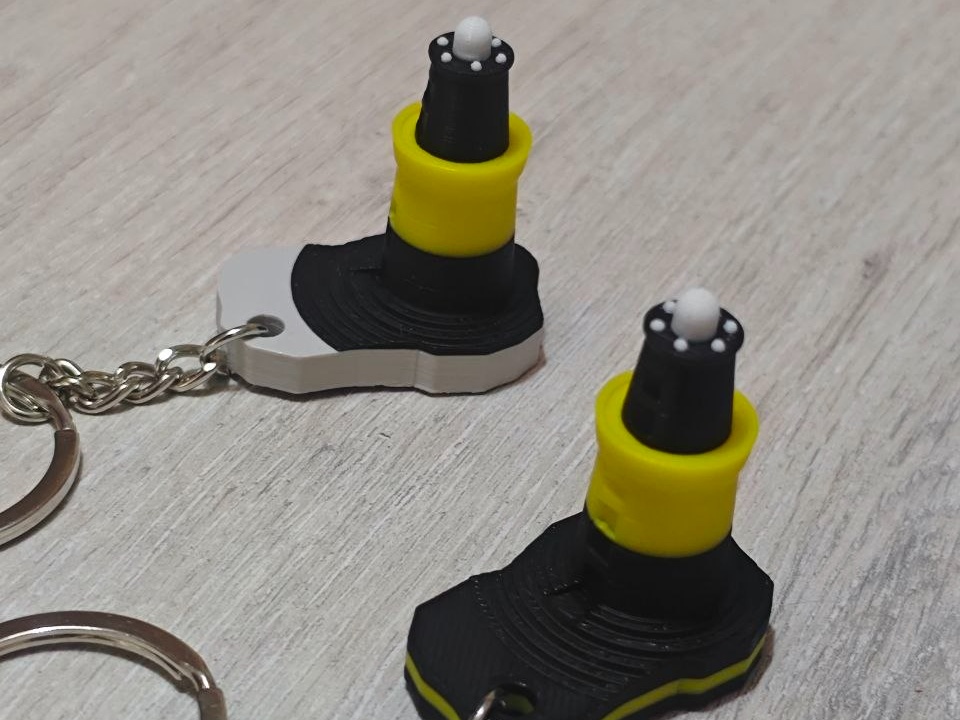 Lighthouse beacon keychain with NFC or no NFC