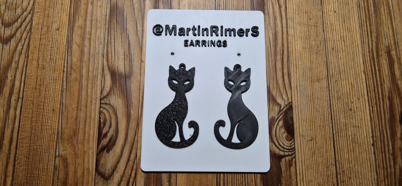 Black Cat Earrings view 2