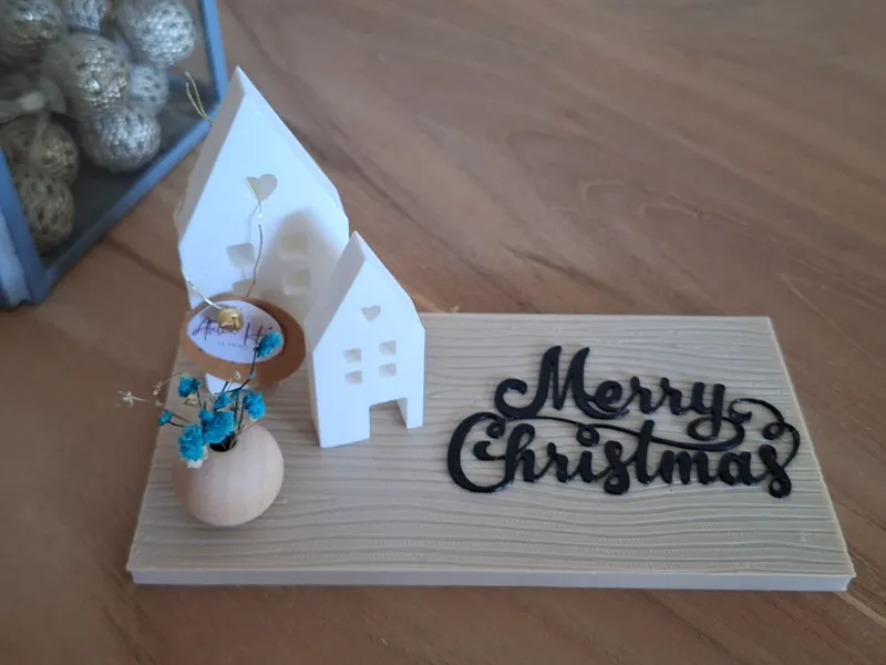 Wood board Merry Christmas - Best Wishes