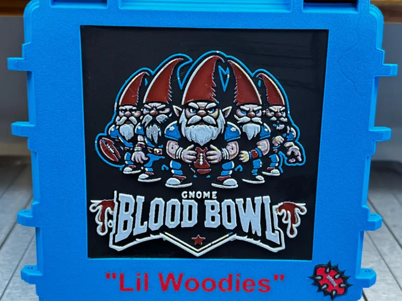 Hueforge Gnome Bloodbowl team inlay for case