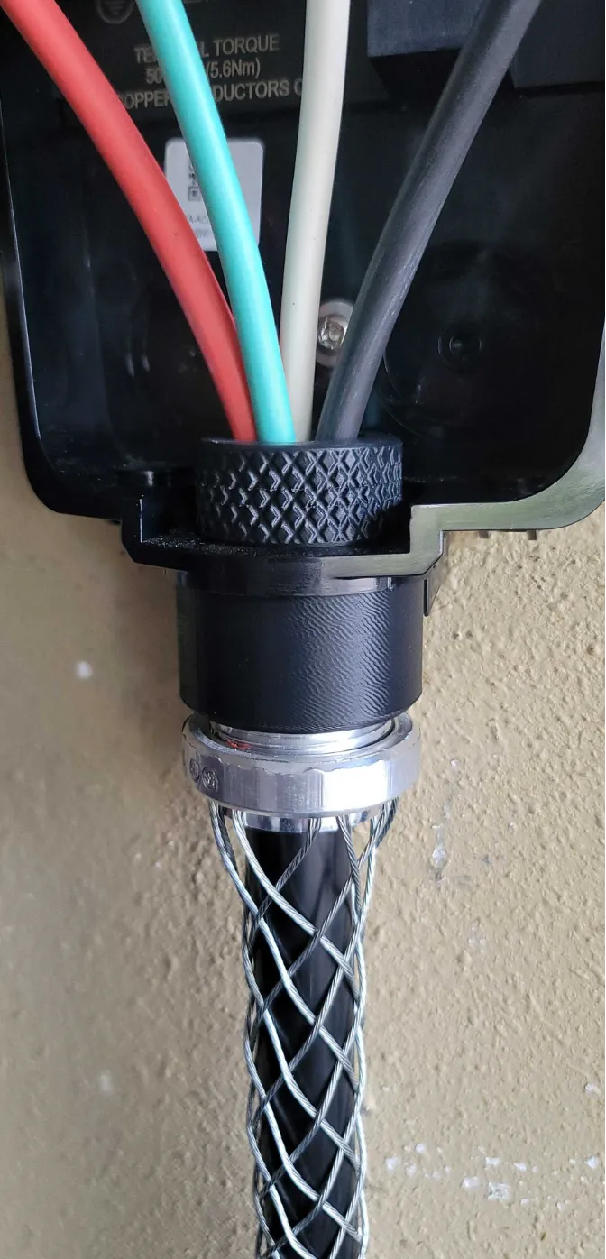 Tesla Wall Charger strain relief adapter - 1" NPT