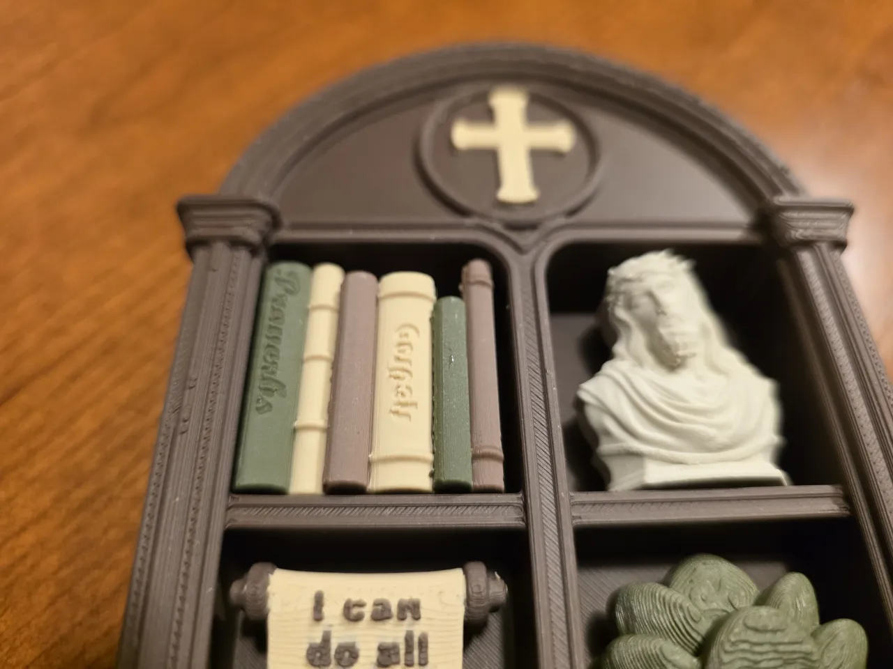 Christian bookshelf fidget clicker! view 2
