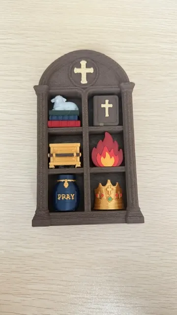 Christian bookshelf fidget clicker! view 4