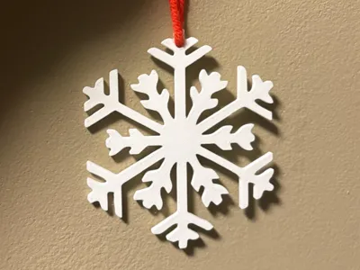 Snowflake christmas ornament (fast print)