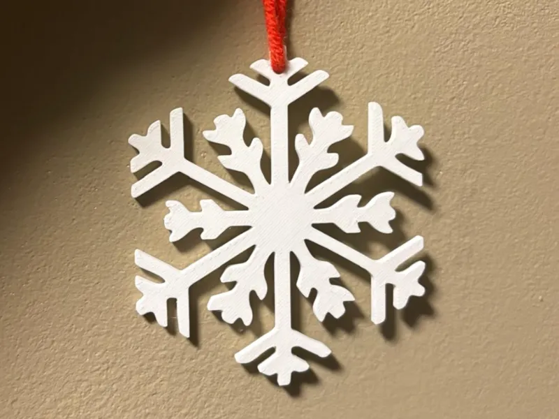 Snowflake christmas ornament (fast print)