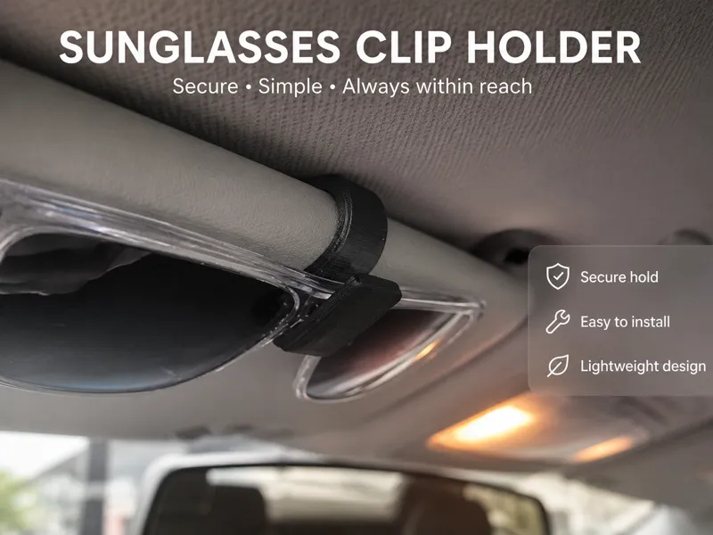Sunglasses clip Holder for car visor