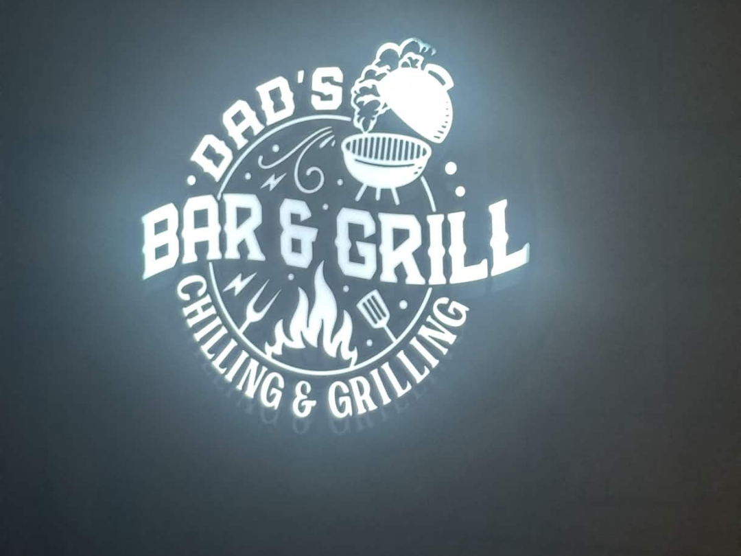 Dad's Bar & Grill 2 sided - lightbox sign