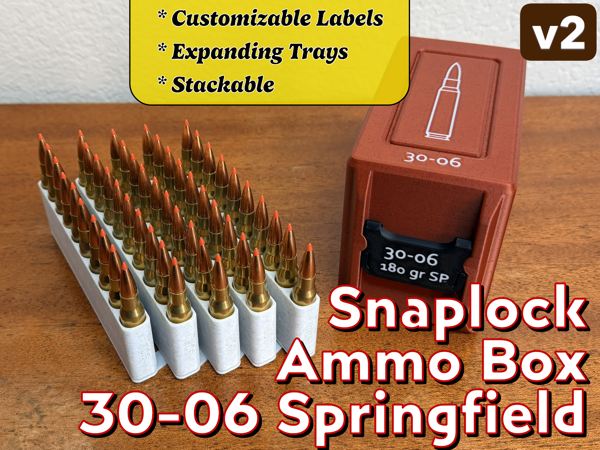 Snaplock 30-06 Ammo Box + Expanding Tray