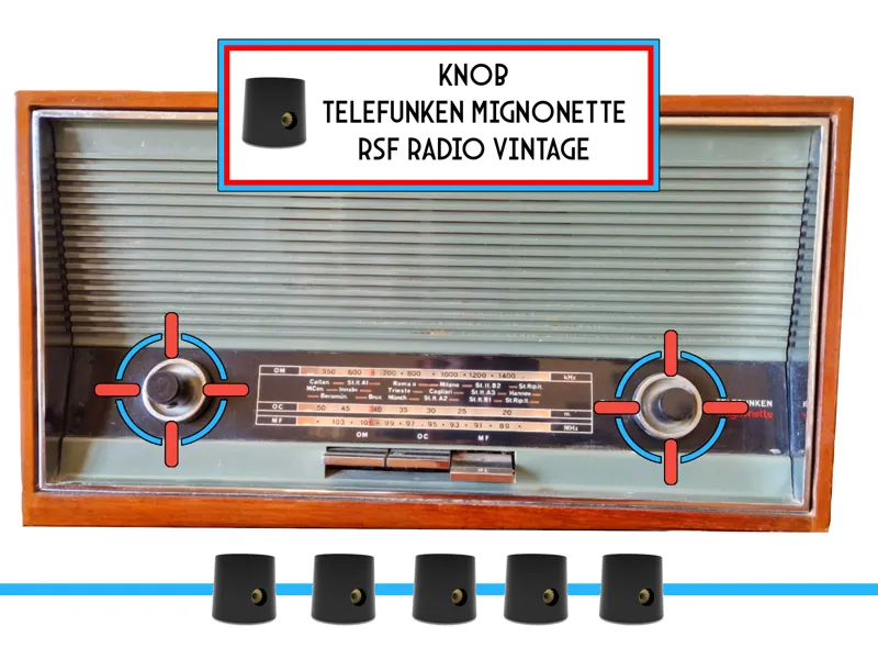 KNOB TELEFUNKEN MIGNONETTE RSF Radio Vintage