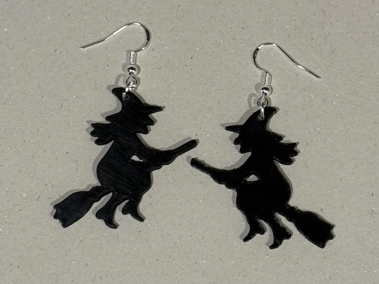 Halloween Flying Witch Earrings view 2