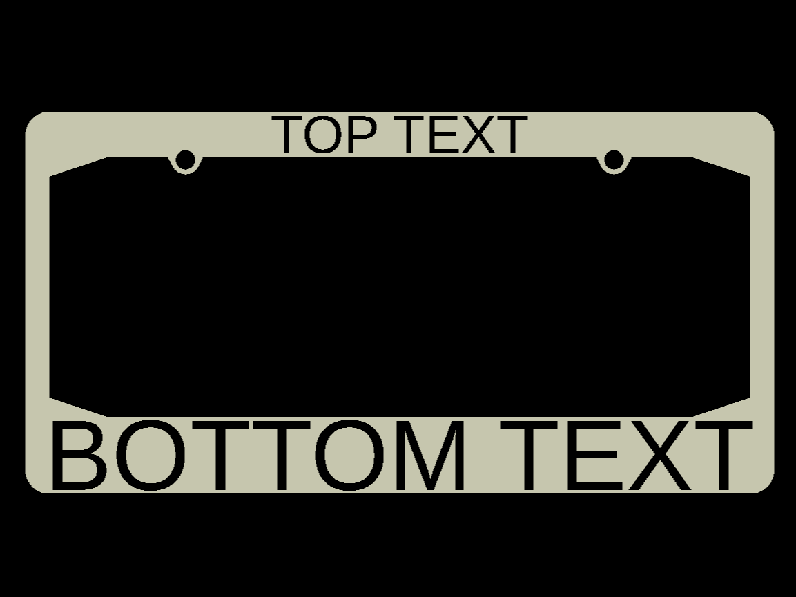 LICENSE PLATE FRAME CONFIGURATOR