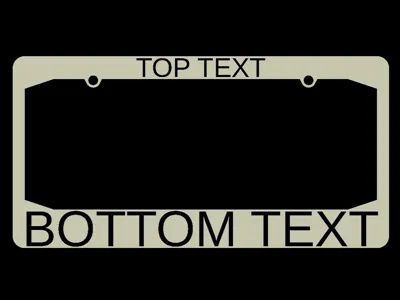 LICENSE PLATE FRAME CONFIGURATOR