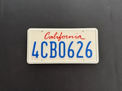 Fast and Furious License Plate - Dom's RX7
