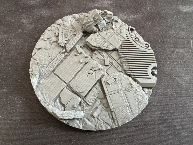 100 mm base with terrain features
