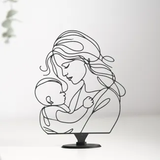 Mother and child Statuette