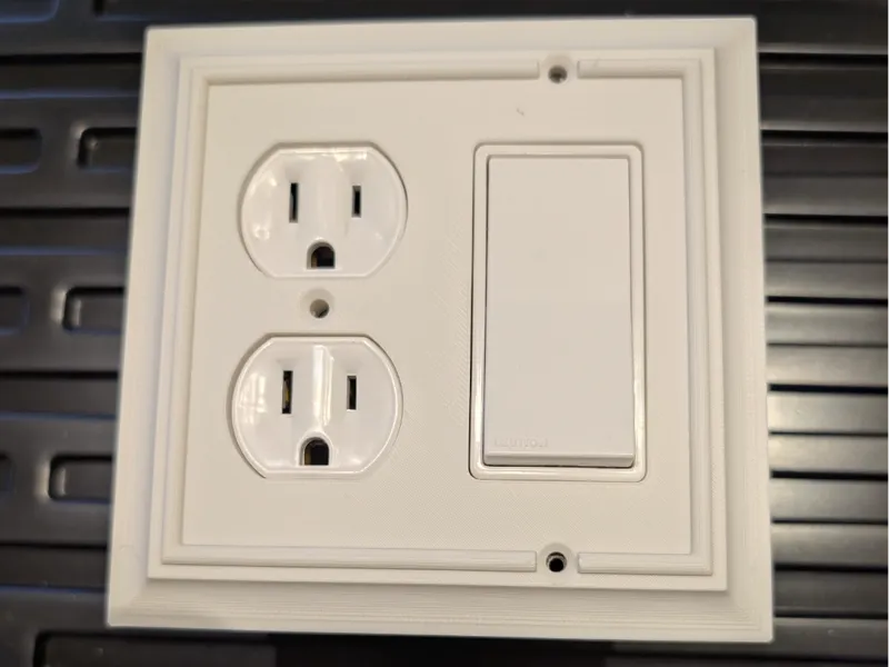 Decorative Decor and Outlet Combo Cover Plate