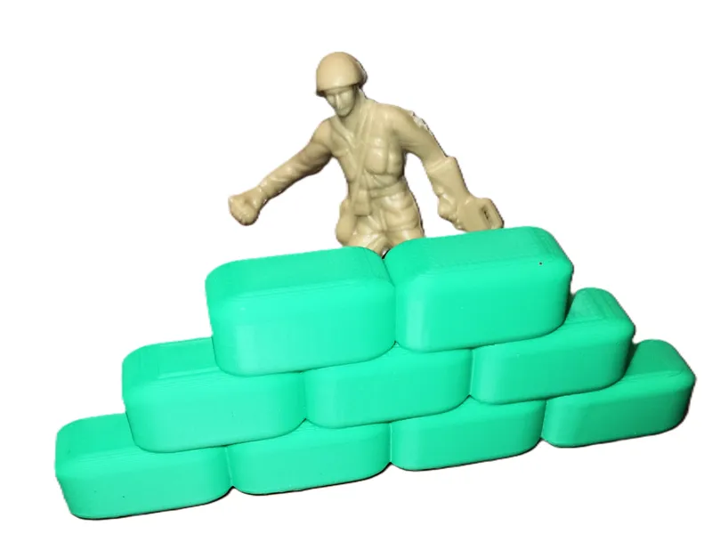 Sandbag Fortification for Toy Soldiers 1/32 