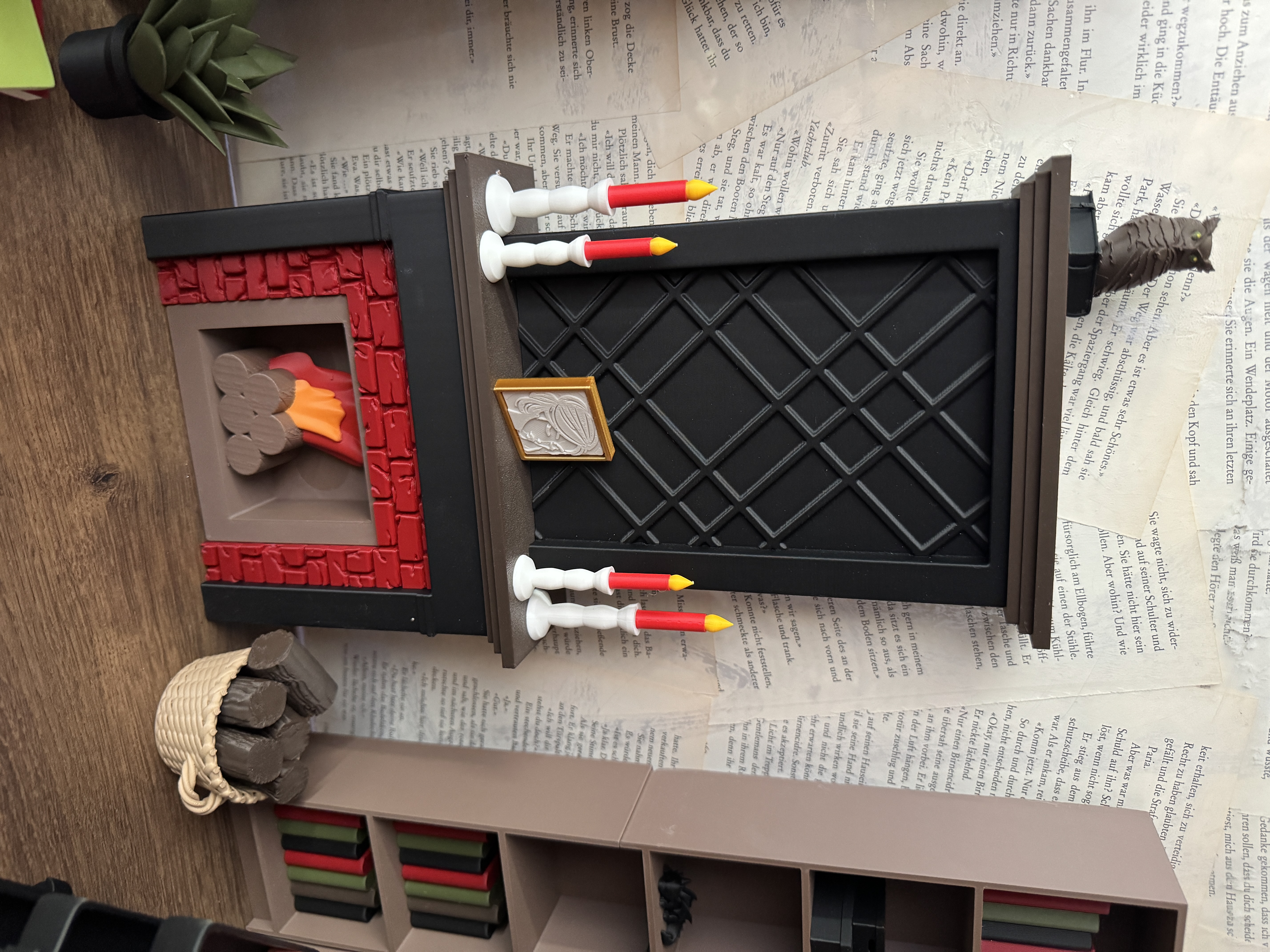 Liebevolle Miniatur Bibliothek Puppenhaus - 1