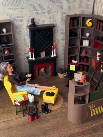 Modelo para impresión 3D: Liebevolle Miniatur Bibliothek Puppenhaus — vista de referencia 2