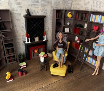 Modelo para impresión 3D: Liebevolle Miniatur Bibliothek Puppenhaus — vista de referencia 3