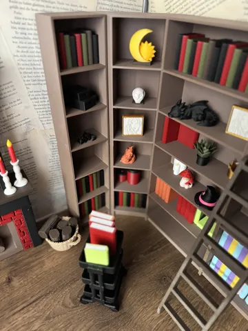 Modelo para impresión 3D: Liebevolle Miniatur Bibliothek Puppenhaus — vista de referencia 5