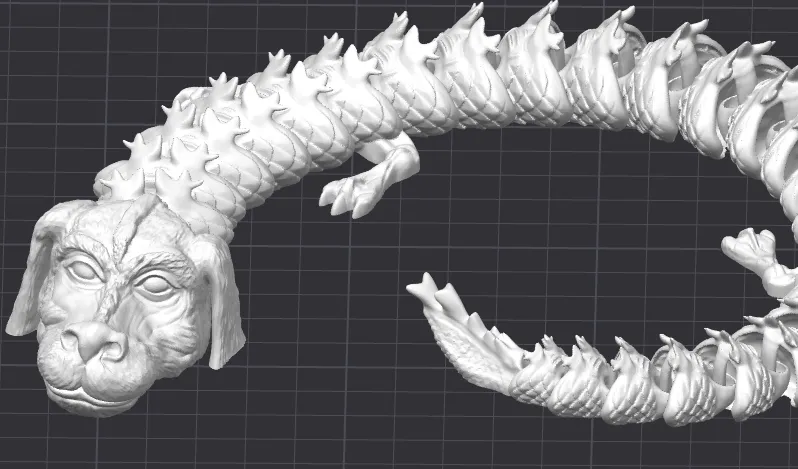 Articulated Falkor Dragon Never Ending Story view 3