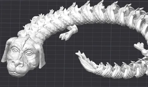 Articulated Falkor Dragon Never Ending Story view 3