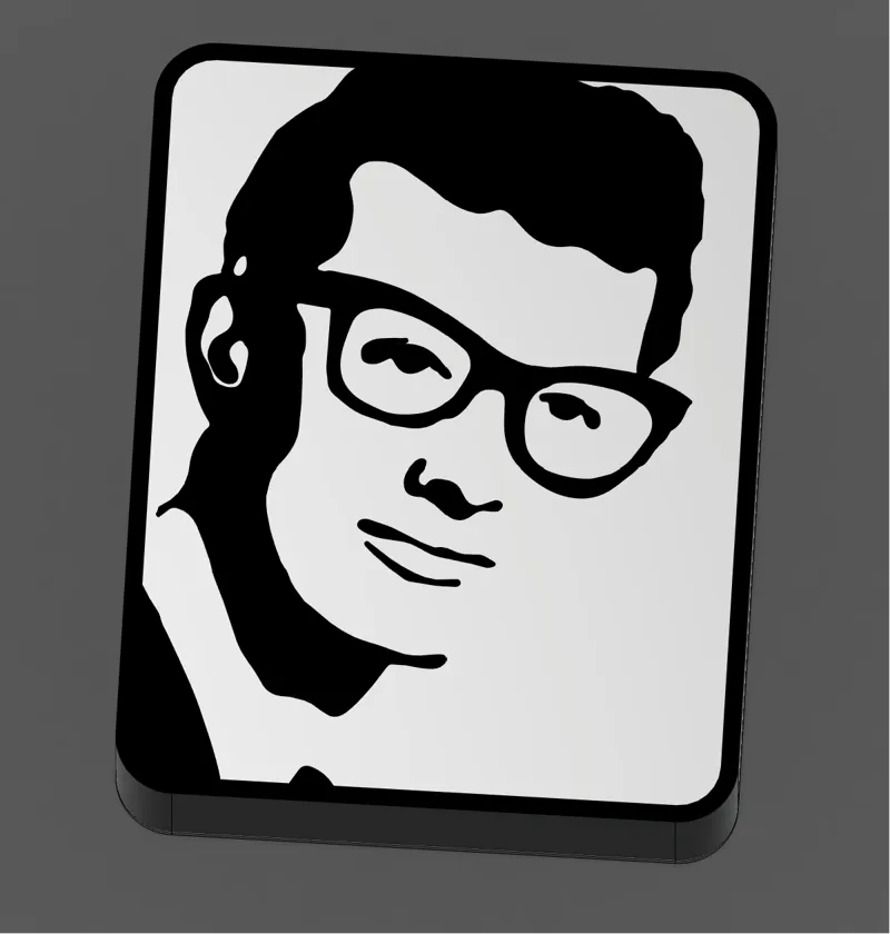 Buddy Holly Silhouette lightbox