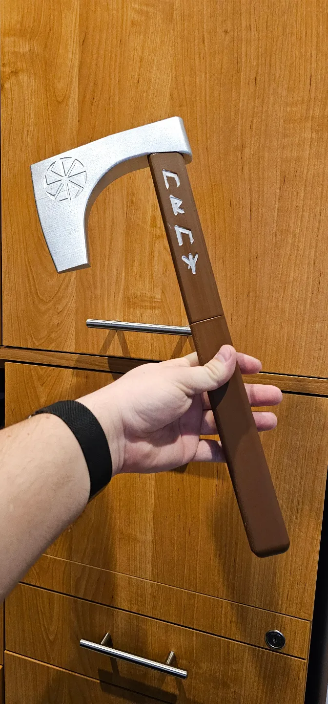 Slavic Battle Axe with runes - Free 3D Print Model - MakerWorld