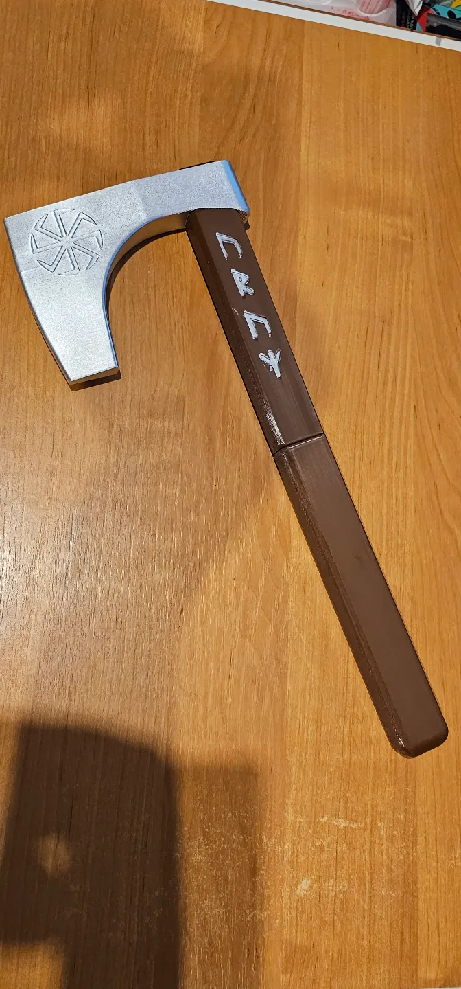 Slavic Battle Axe with runes - Free 3D Print Model - MakerWorld